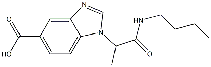 1-[1-(butylcarbamoyl)ethyl]-1H-1,3-benzodiazole-5-carboxylic acid 结构式
