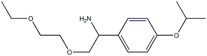 1-[1-amino-2-(2-ethoxyethoxy)ethyl]-4-(propan-2-yloxy)benzene 结构式