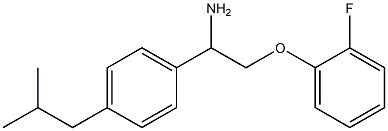 1-[1-amino-2-(2-fluorophenoxy)ethyl]-4-(2-methylpropyl)benzene 结构式