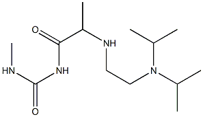 1-[2-({2-[bis(propan-2-yl)amino]ethyl}amino)propanoyl]-3-methylurea 结构式