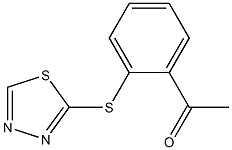 1-[2-(1,3,4-thiadiazol-2-ylsulfanyl)phenyl]ethan-1-one 结构式