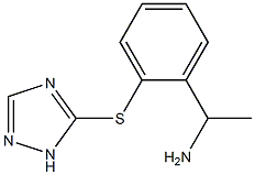 1-[2-(1H-1,2,4-triazol-5-ylsulfanyl)phenyl]ethan-1-amine 结构式