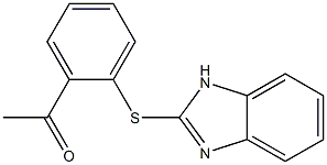 1-[2-(1H-1,3-benzodiazol-2-ylsulfanyl)phenyl]ethan-1-one 结构式
