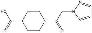1-[2-(1H-pyrazol-1-yl)acetyl]piperidine-4-carboxylic acid 结构式