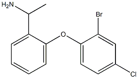 1-[2-(2-bromo-4-chlorophenoxy)phenyl]ethan-1-amine 结构式