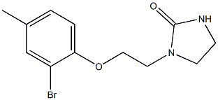 1-[2-(2-bromo-4-methylphenoxy)ethyl]imidazolidin-2-one 结构式