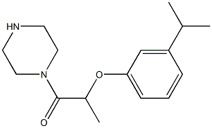 1-[2-(3-isopropylphenoxy)propanoyl]piperazine 结构式