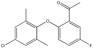 1-[2-(4-chloro-2,6-dimethylphenoxy)-5-fluorophenyl]ethan-1-one 结构式