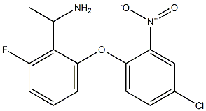 1-[2-(4-chloro-2-nitrophenoxy)-6-fluorophenyl]ethan-1-amine 结构式