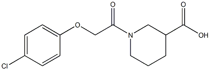 1-[2-(4-chlorophenoxy)acetyl]piperidine-3-carboxylic acid 结构式