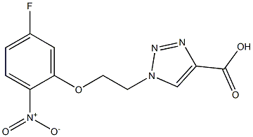 1-[2-(5-fluoro-2-nitrophenoxy)ethyl]-1H-1,2,3-triazole-4-carboxylic acid 结构式