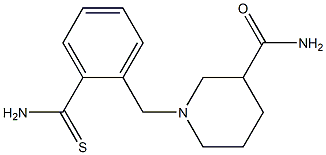 1-[2-(aminocarbonothioyl)benzyl]piperidine-3-carboxamide 结构式