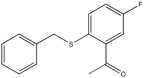 1-[2-(benzylsulfanyl)-5-fluorophenyl]ethan-1-one 结构式