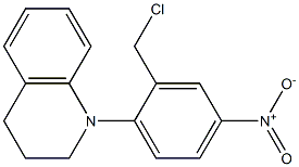 1-[2-(chloromethyl)-4-nitrophenyl]-1,2,3,4-tetrahydroquinoline 结构式