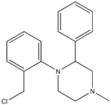 1-[2-(chloromethyl)phenyl]-4-methyl-2-phenylpiperazine 结构式