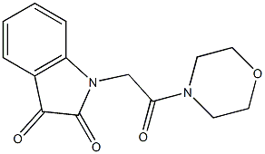 1-[2-(morpholin-4-yl)-2-oxoethyl]-2,3-dihydro-1H-indole-2,3-dione 结构式