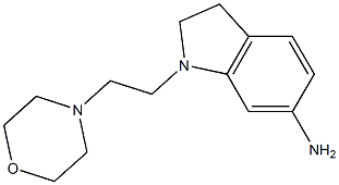 1-[2-(morpholin-4-yl)ethyl]-2,3-dihydro-1H-indol-6-amine 结构式