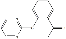 1-[2-(pyrimidin-2-ylsulfanyl)phenyl]ethan-1-one 结构式