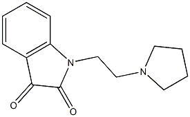 1-[2-(pyrrolidin-1-yl)ethyl]-2,3-dihydro-1H-indole-2,3-dione 结构式