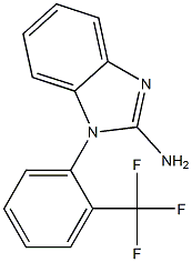 1-[2-(trifluoromethyl)phenyl]-1H-1,3-benzodiazol-2-amine 结构式