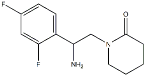 1-[2-amino-2-(2,4-difluorophenyl)ethyl]piperidin-2-one 结构式