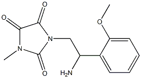 1-[2-amino-2-(2-methoxyphenyl)ethyl]-3-methylimidazolidine-2,4,5-trione 结构式