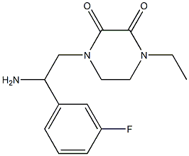 1-[2-amino-2-(3-fluorophenyl)ethyl]-4-ethylpiperazine-2,3-dione 结构式