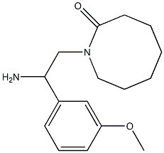 1-[2-amino-2-(3-methoxyphenyl)ethyl]azocan-2-one 结构式