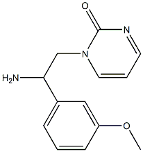 1-[2-amino-2-(3-methoxyphenyl)ethyl]pyrimidin-2(1H)-one 结构式