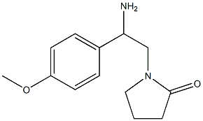 1-[2-amino-2-(4-methoxyphenyl)ethyl]pyrrolidin-2-one 结构式