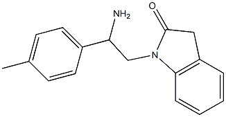 1-[2-amino-2-(4-methylphenyl)ethyl]-2,3-dihydro-1H-indol-2-one 结构式