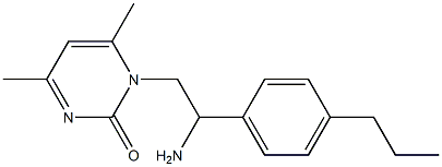 1-[2-amino-2-(4-propylphenyl)ethyl]-4,6-dimethylpyrimidin-2(1H)-one 结构式