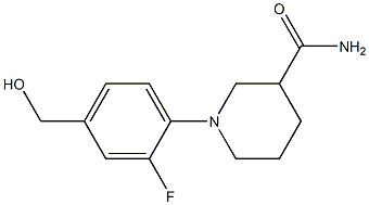 1-[2-fluoro-4-(hydroxymethyl)phenyl]piperidine-3-carboxamide 结构式