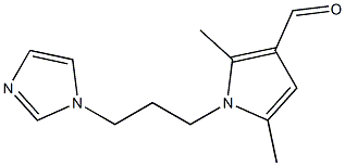 1-[3-(1H-imidazol-1-yl)propyl]-2,5-dimethyl-1H-pyrrole-3-carbaldehyde 结构式