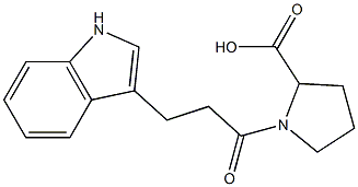 1-[3-(1H-indol-3-yl)propanoyl]pyrrolidine-2-carboxylic acid 结构式