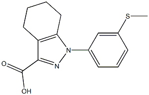 1-[3-(methylsulfanyl)phenyl]-4,5,6,7-tetrahydro-1H-indazole-3-carboxylic acid 结构式