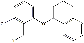 1-[3-chloro-2-(chloromethyl)phenoxy]-1,2,3,4-tetrahydronaphthalene 结构式