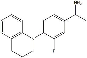 1-[3-fluoro-4-(1,2,3,4-tetrahydroquinolin-1-yl)phenyl]ethan-1-amine 结构式