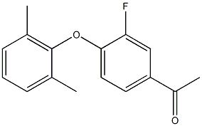 1-[4-(2,6-dimethylphenoxy)-3-fluorophenyl]ethan-1-one 结构式