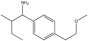 1-[4-(2-methoxyethyl)phenyl]-2-methylbutan-1-amine 结构式