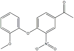 1-[4-(2-methoxyphenoxy)-3-nitrophenyl]ethan-1-one 结构式