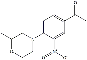 1-[4-(2-methylmorpholin-4-yl)-3-nitrophenyl]ethan-1-one 结构式