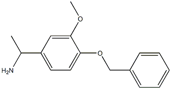 1-[4-(benzyloxy)-3-methoxyphenyl]ethanamine 结构式