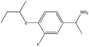 1-[4-(butan-2-ylsulfanyl)-3-fluorophenyl]ethan-1-amine 结构式