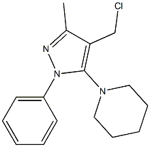 1-[4-(chloromethyl)-3-methyl-1-phenyl-1H-pyrazol-5-yl]piperidine 结构式