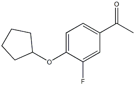 1-[4-(cyclopentyloxy)-3-fluorophenyl]ethan-1-one 结构式