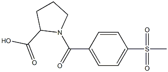 1-[4-(methylsulfonyl)benzoyl]pyrrolidine-2-carboxylic acid 结构式