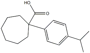 1-[4-(propan-2-yl)phenyl]cycloheptane-1-carboxylic acid 结构式