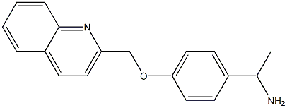 1-[4-(quinolin-2-ylmethoxy)phenyl]ethan-1-amine 结构式