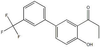 1-[4-hydroxy-3'-(trifluoromethyl)-1,1'-biphenyl-3-yl]propan-1-one 结构式